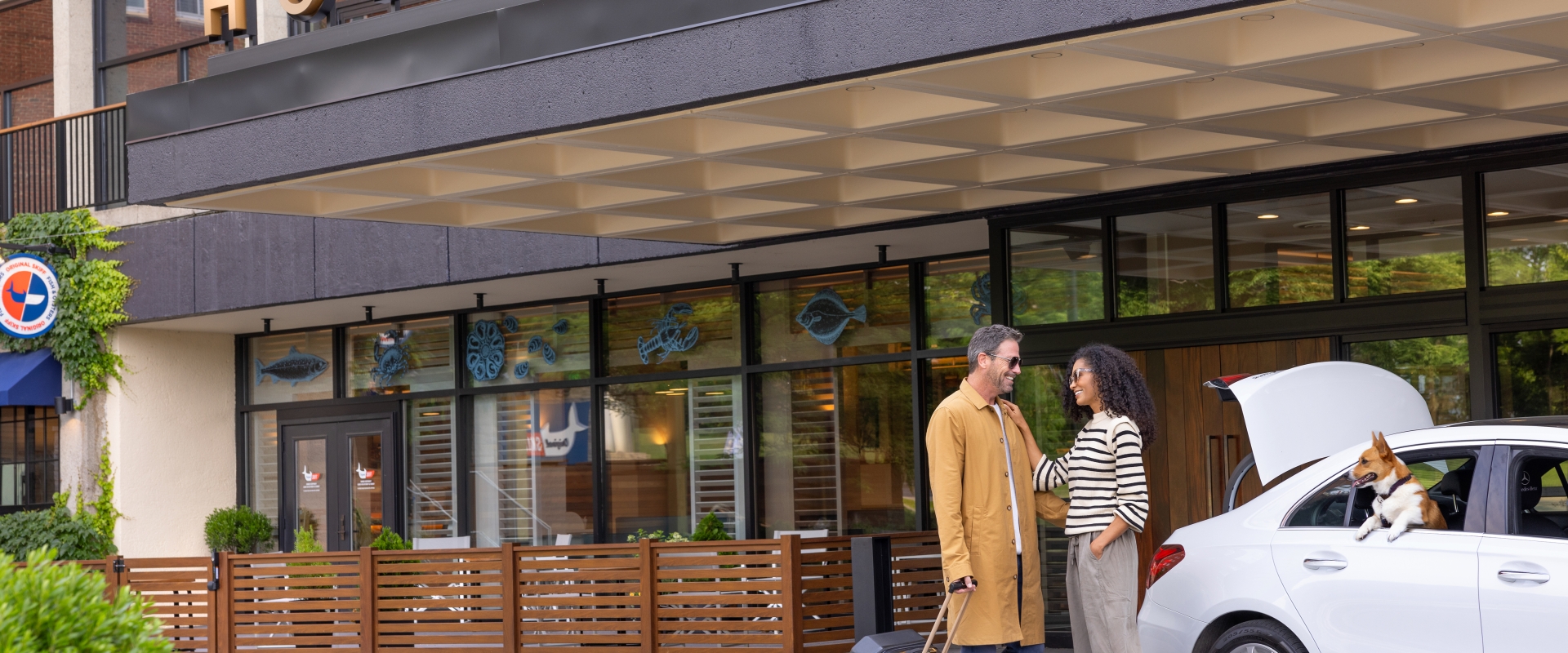 Couple using Valet service