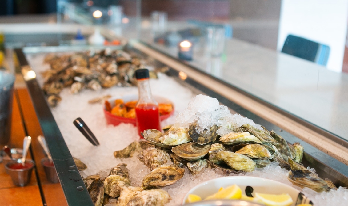 Raw Bar at Hotel Champlain Original Skiff