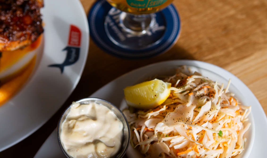Fish and Chips at Hotel Champlain Original Skiff