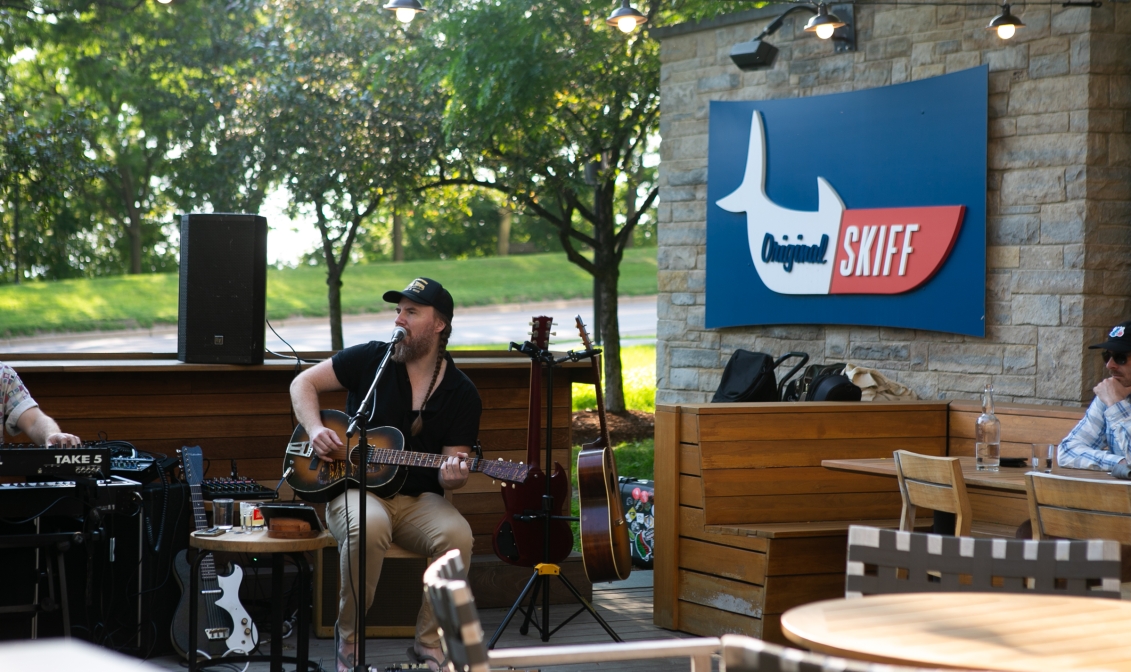 Patio with Live Music Burlington Vermont Original Skiff and Hotel Champlain